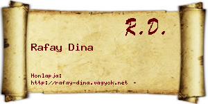 Rafay Dina névjegykártya